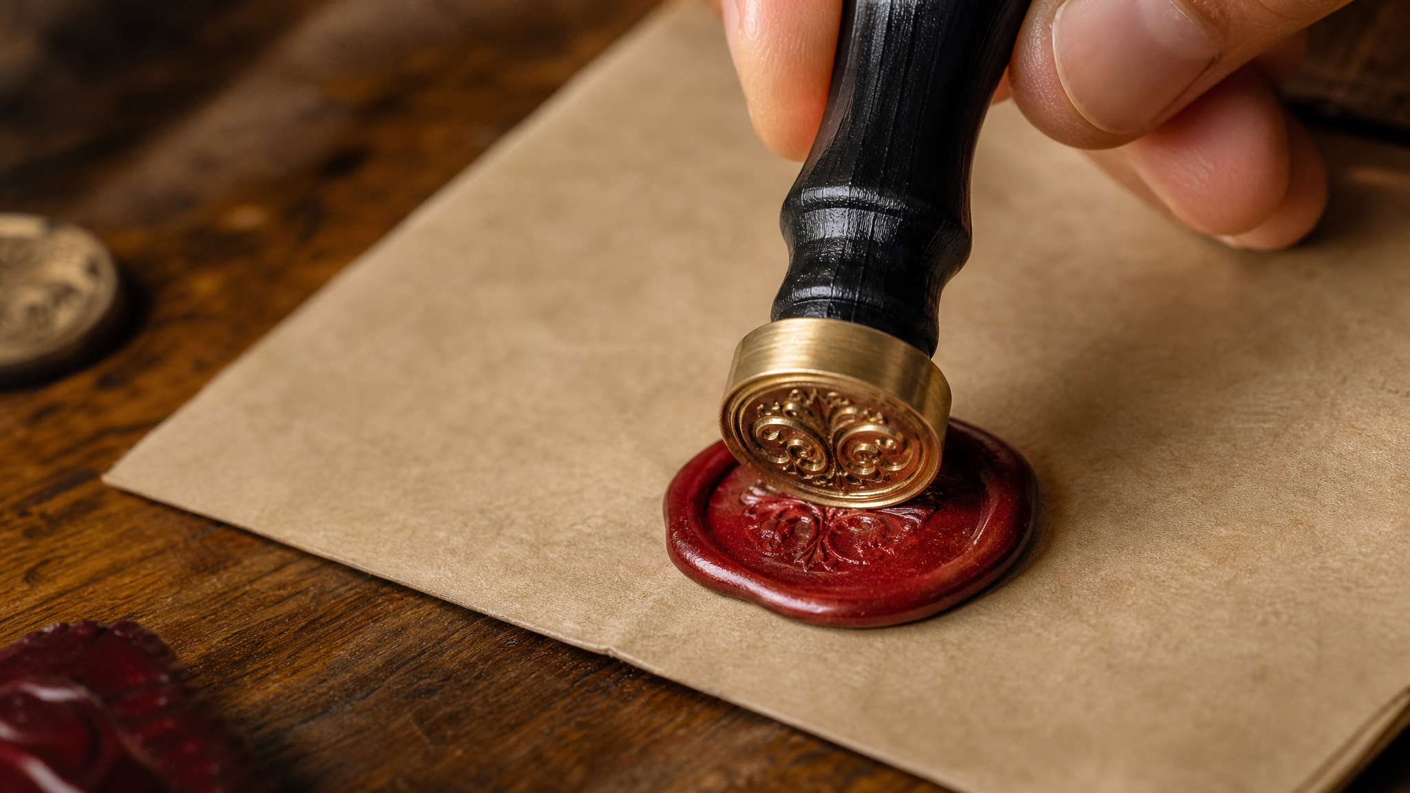 3D printed wax seal and embossing detail